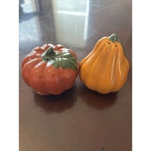 Ceramic Pumpkin and Gourd Salt and Pepper Shakers